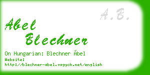 abel blechner business card